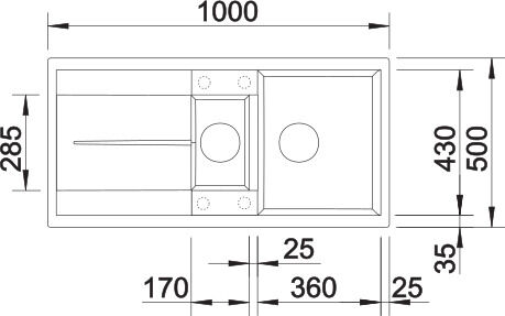 Blanco Metra 6-S Damlalıklı Granit Eviye Kaya Gri - 518877