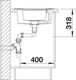 Blanco Metra 6-S Damlalıklı Granit Eviye Kaya Gri - 518877
