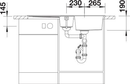 Blanco Metra 6-S Granit Eviye Tartufo - 517354