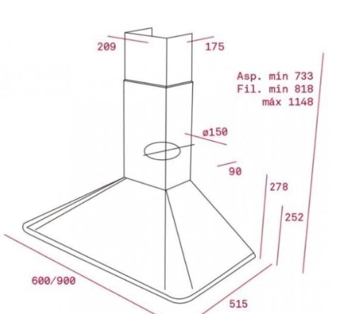 Teka DBT 60 BLACK Ankastre Davlumbaz - 113020002