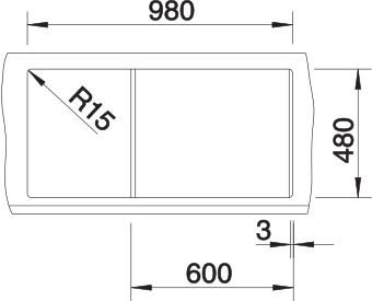 Blanco Metra 6-S Damlalıklı Granit Eviye Antrasit - 513053