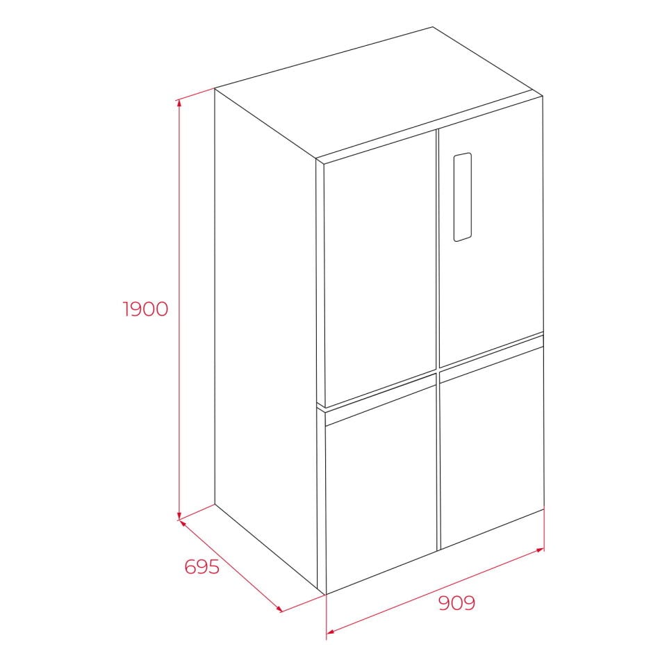 Teka RMF 77960 DARK SS Gardolap Tipi Solo Buzdolabı - 113430065