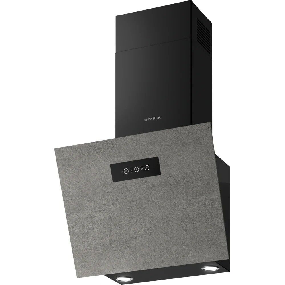 Faber Grexia GRES LG 60 Siyah/Light Grey Porselen Davlumbaz