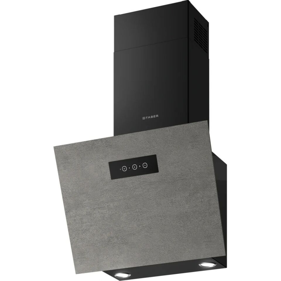 Faber Grexia GRES LG 60 Siyah/Light Grey Porselen Davlumbaz
