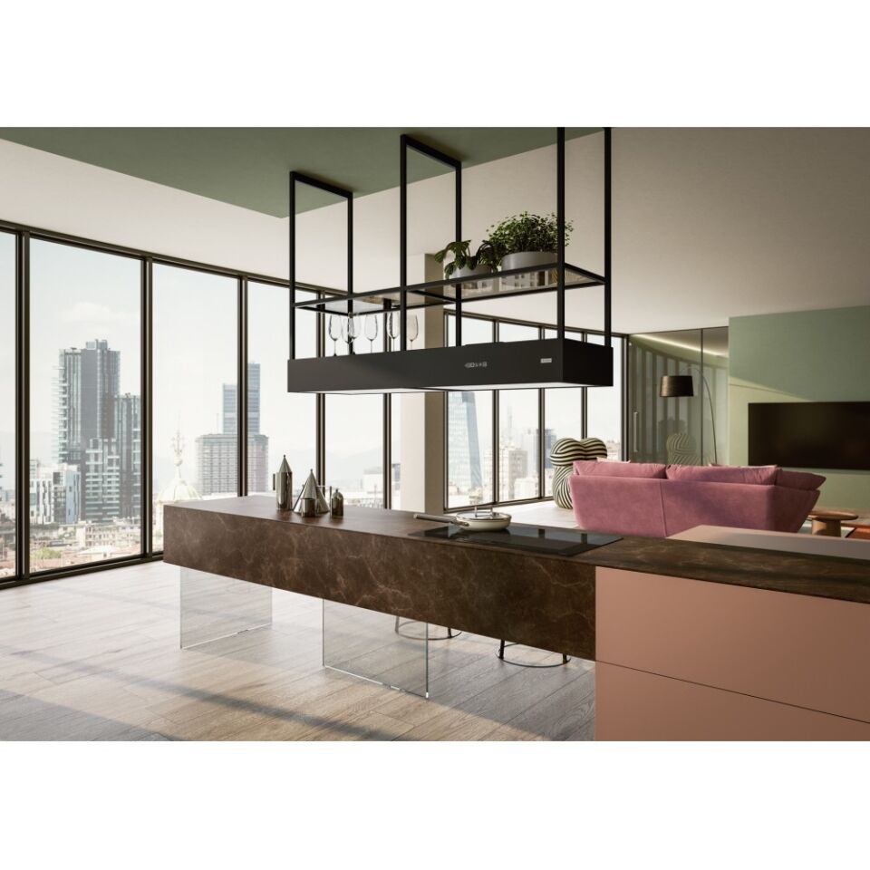Franke T-Shelf Evolution FMY EVOLUTION F160 Mat Siyah Ada Tipi Davlumbaz