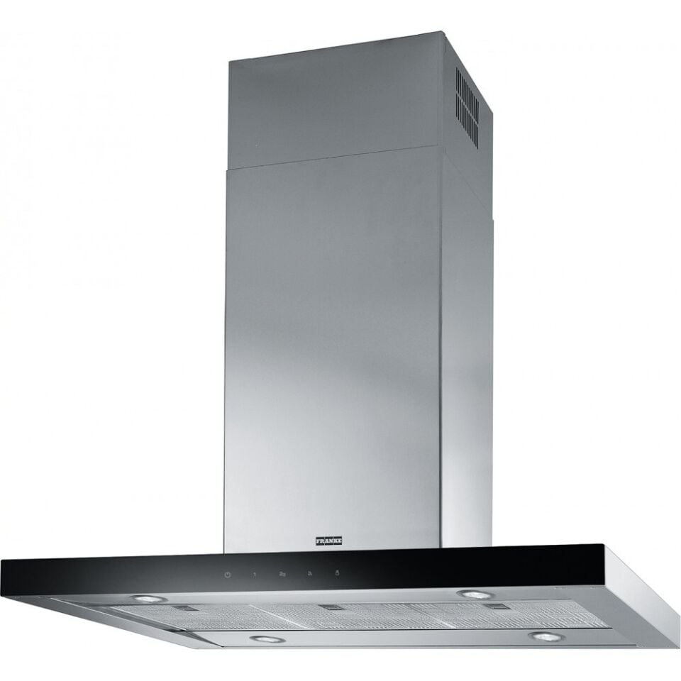 Franke Mythos FCR 925 I TC BK XS Siyah + Inox Ada Tipi Davlumbaz