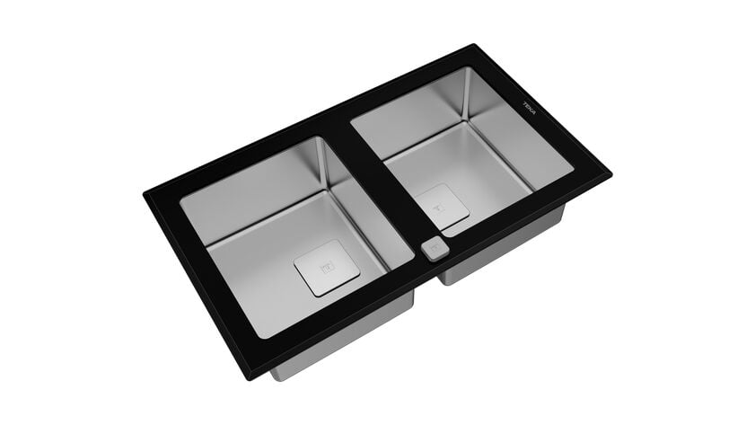 Teka DIAMOND RS15 2B 86 Siyah Cam Yüzey Eviye - 115030017