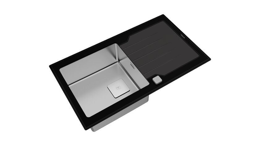 Teka DIAMOND RS15 1B 1D Siyah Cam Yüzey Eviye - 115100011