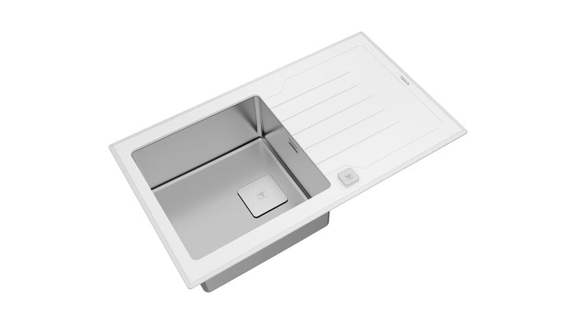 Teka DIAMOND RS15 1B 1D Beyaz Cam Yüzey Eviye - 115100012