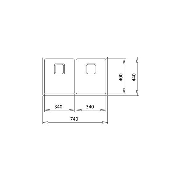 Teka FLEXLINEA RS15 2B 740 Parlak Yüzey Çelik Eviye - 115030009