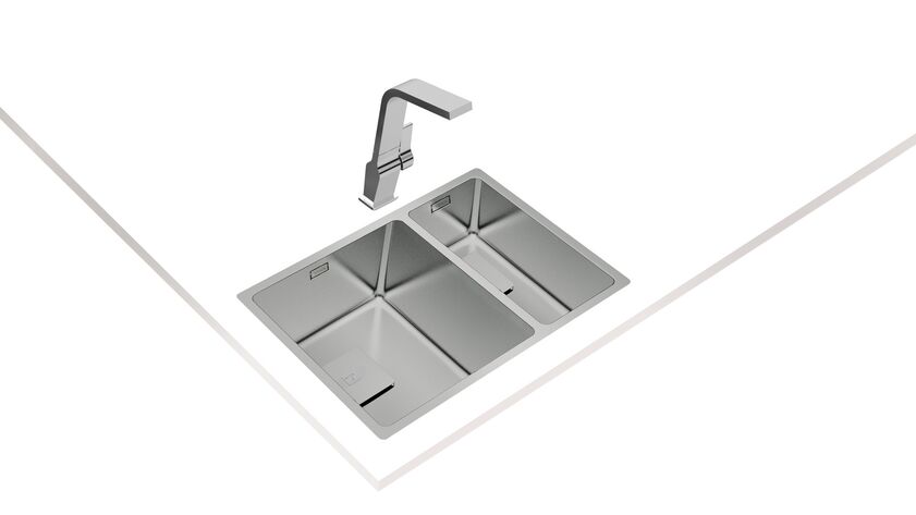 Teka FLEXLINEA RS15 2B 580 Parlak Yüzey Çelik Eviye - 115030010