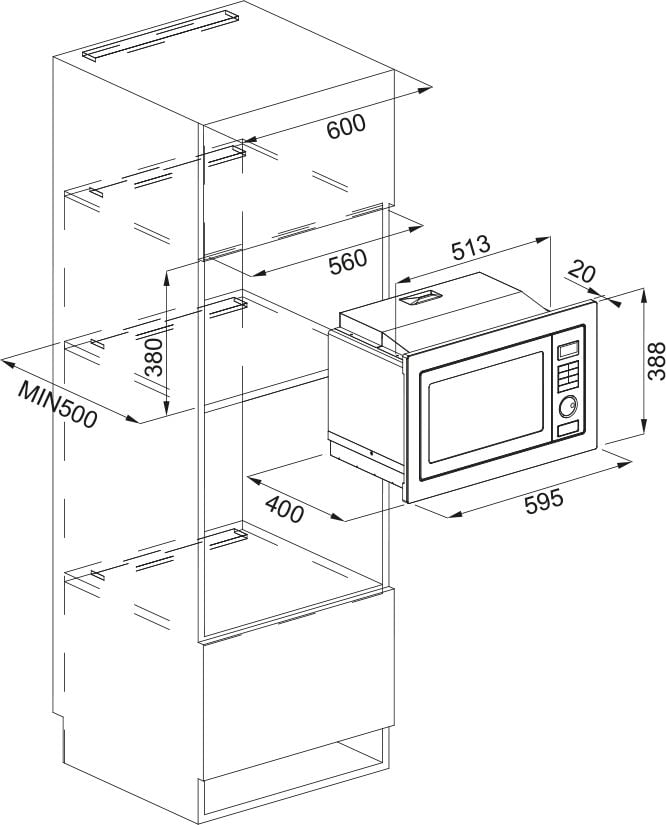 Franke Maris FMW 250 CR2 G BK Ankastre Mikrodalga