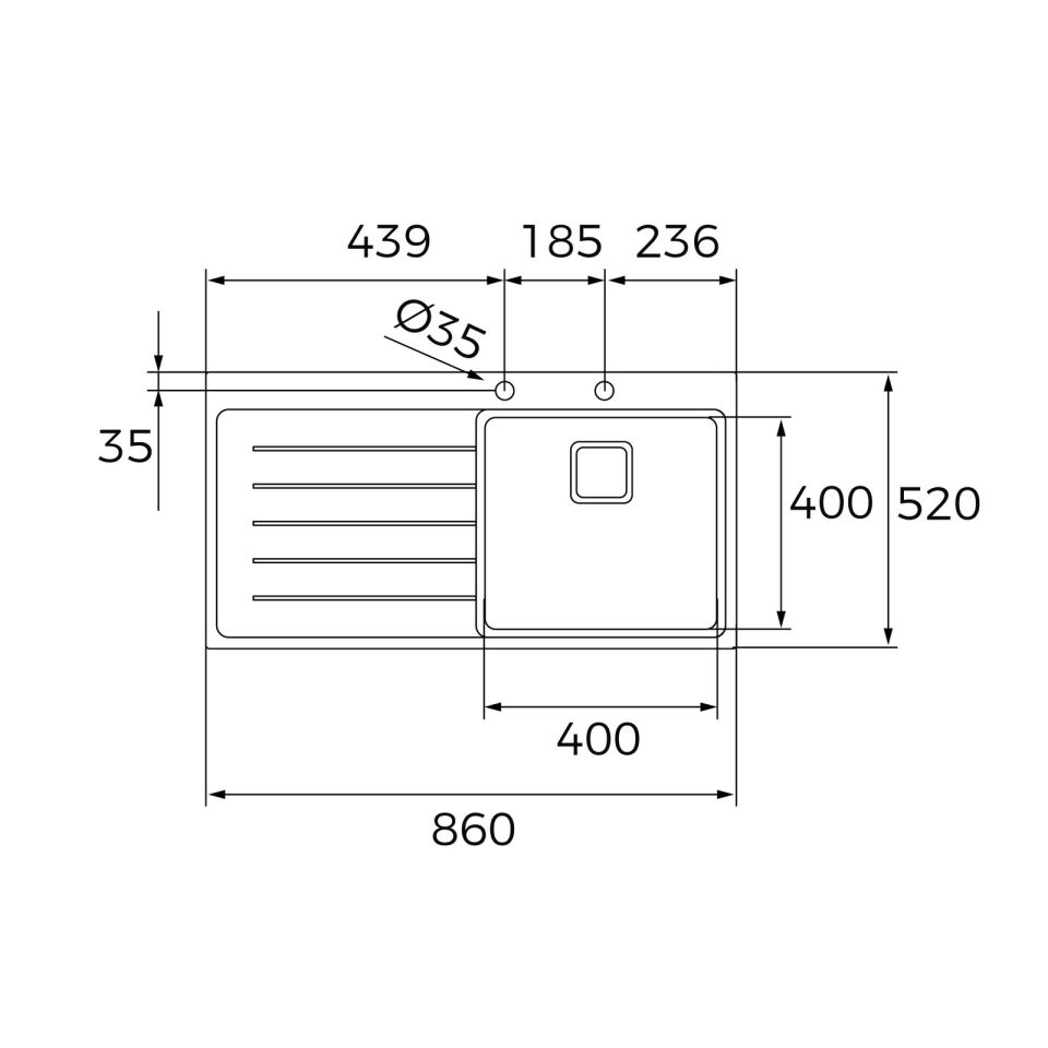Teka ZENIT RS15 1B 1D Sol Damlalıklı Çelik Eviye - 115100005