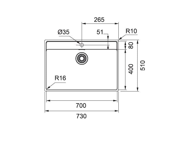 Franke Maris MRX 210-70 İnox Çelik Eviye