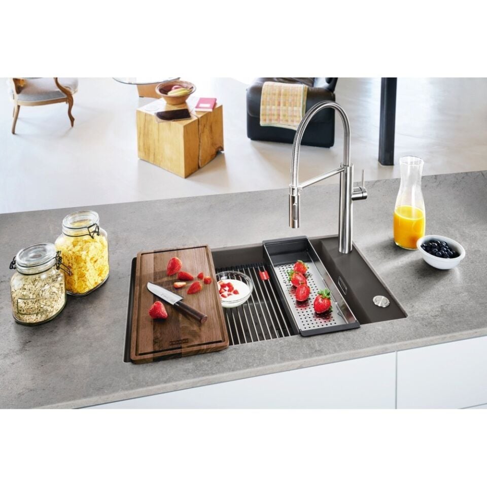Franke Kubus 2 KNG 110-62 Stone Grey Eviye