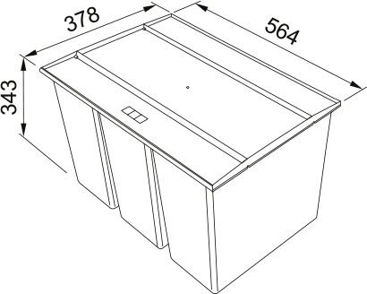 Franke Easysort 600 1-4 Çöp Kovası