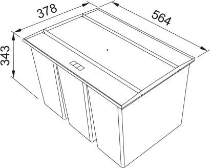 Franke Easysort 600-3-0 Çöp Kovası