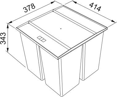 Franke Easysort 450-0-4 Çöp Kovası