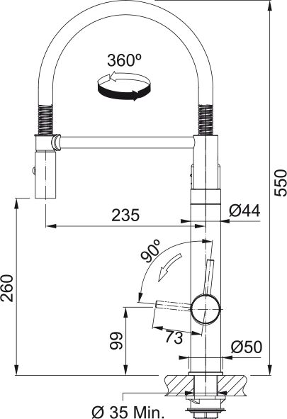 Franke  Vital Kapsül Filtreli Krom/Gun Metal Armatür