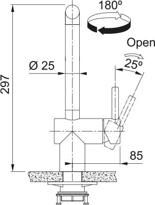 Franke Atlas Neo Slim Sprey Spiralli Çelik Armatür