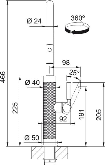 Franke Mythos Masterpiece Antrasit Spiralli Armatür