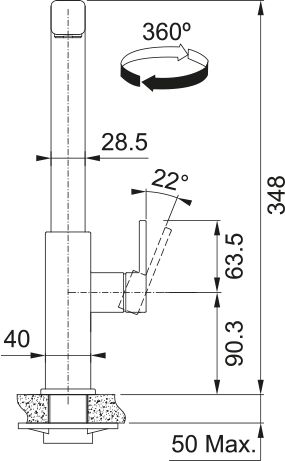 Franke Mythos Steel Black Spiralli Armatür