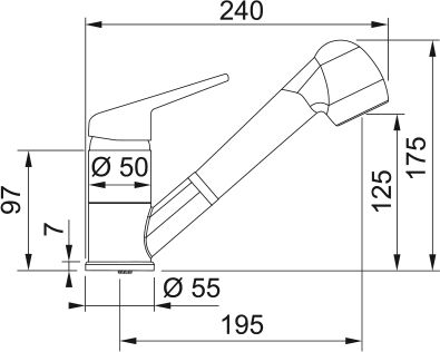 Franke Novara-Plus Spiralli Duslama Özellikli Krom Armatür