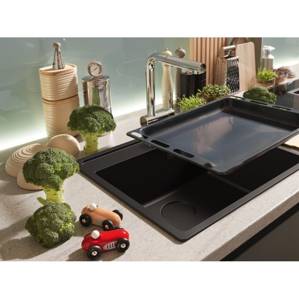 Franke Maris MRG 610-52 TL Matt Black Granit Eviye