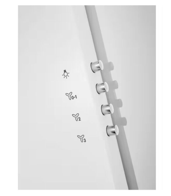 Electrolux LFV326W ExtractionTech Beyaz Cam Duvar Tipi Ankastre Davlumbaz