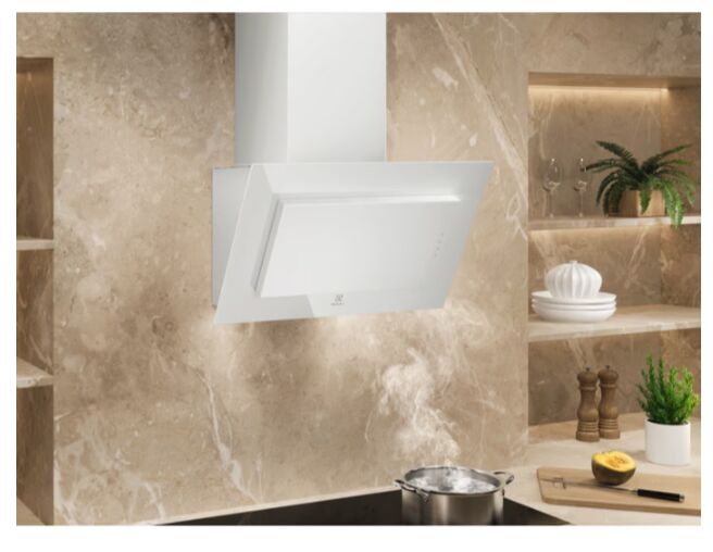 Electrolux LFV326W ExtractionTech Beyaz Cam Duvar Tipi Ankastre Davlumbaz