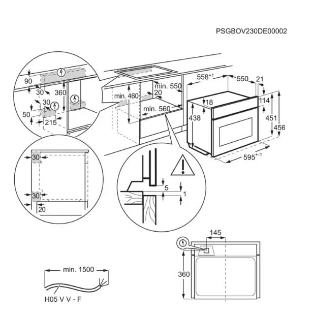 Electrolux KVLAE2ST CombiQuick 900 Kombi Mat Siyah Ankastre Mikrodalga Fırın