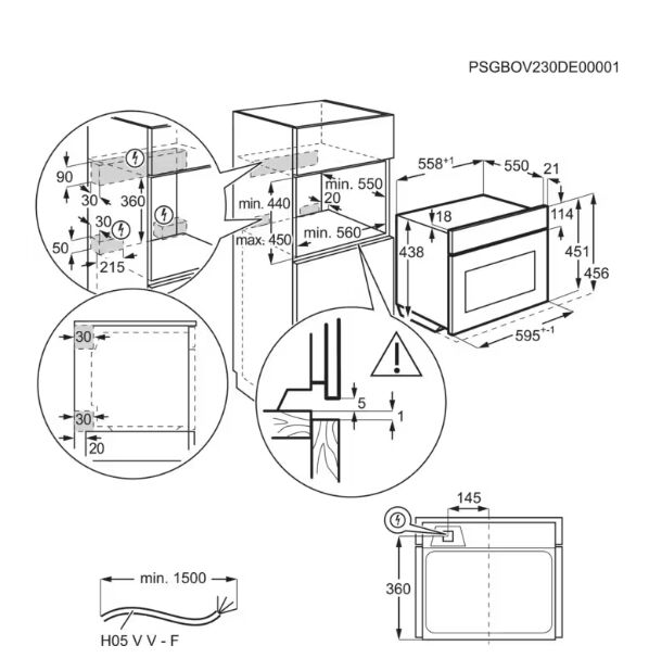 Electrolux KVLAE2ST CombiQuick 900 Kombi Mat Siyah Ankastre Mikrodalga Fırın