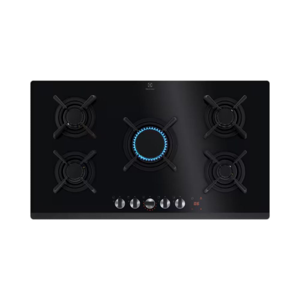 Electrolux KGG953753K Flamelight Siyah Cam Gazlı Ocak