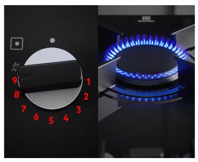 Electrolux KgG753723L GOG Line 700 Ankastre Mat Siyah Gazlı Ocak