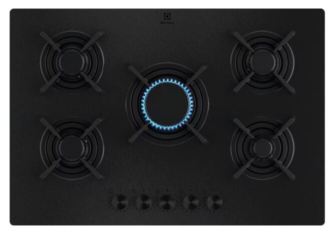 Electrolux KgG753723L GOG Line 700 Ankastre Mat Siyah Gazlı Ocak