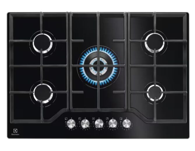 Electrolux KgG75362K GOG Line Siyah Cam Ankastre Gazlı Ocak