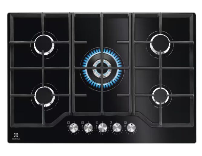 Electrolux KgG75362K GOG Line Siyah Cam Ankastre Gazlı Ocak