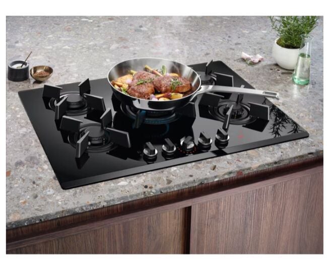 Electrolux KgG75362K GOG Line Siyah Cam Ankastre Gazlı Ocak