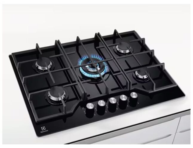 Electrolux KgG75362K GOG Line Siyah Cam Ankastre Gazlı Ocak
