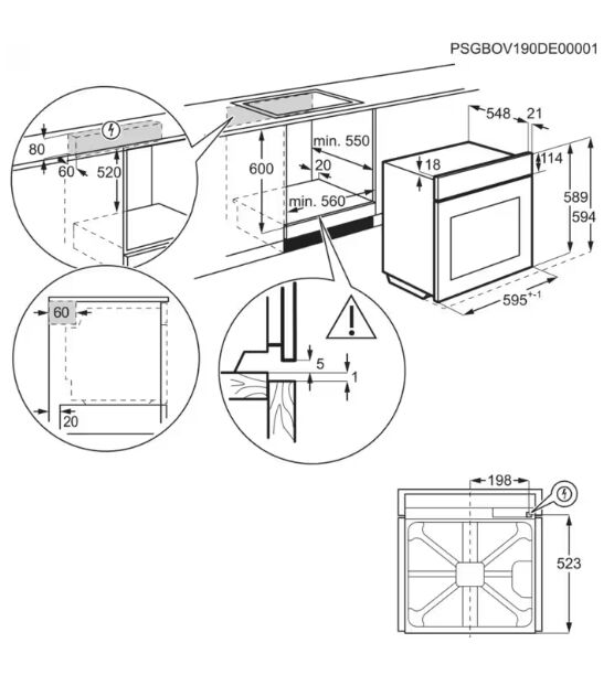 Electrolux EOD5H70Z SteamBake 600 Buhar Destekli Siyah Ankastre Fırın
