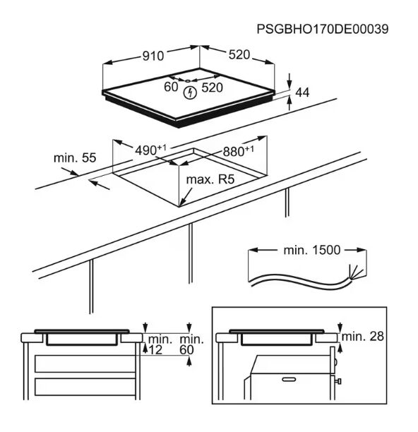 Electrolux EIV9467 90 cm Indüksiyon Ocak