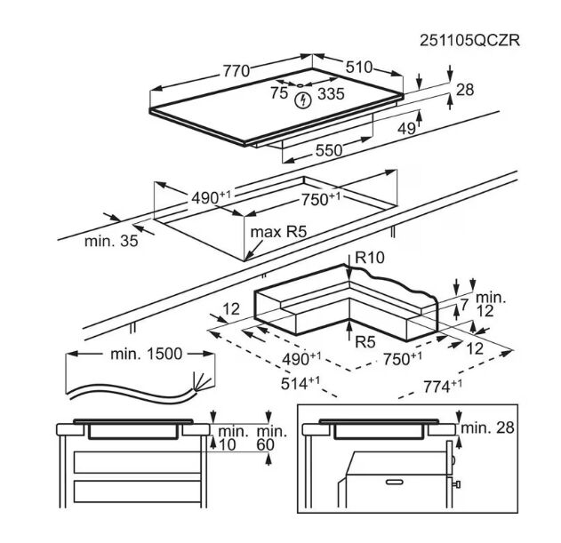 Electrolux EIS87453 İndüksiyonlu Siyah Cam Ankastre Ocak