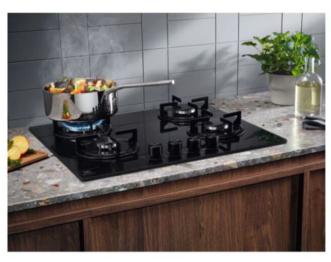 Electrolux EGT6242NVK Siyah Ankastre Gazlı Ocak