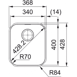 Franke Smart Cuba SRX 110-34 Tezgah Altı Evye 