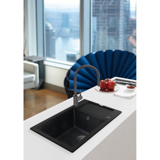 Franke Seramik PVD Kaplama Antrasit Yuvarlak Taşma Kiti