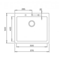 Teka Forsquare 50.40 Tezgah Üstü Black Evye - 115230005