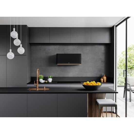 Franke Mythos Masterpiece FMY W BK M/CP 80 KL Matt Black + Copper Davlumbaz