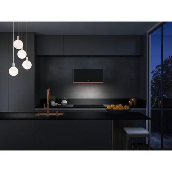 Franke Mythos Masterpiece FMY W BK M/CP 80 KL Matt Black + Copper Davlumbaz