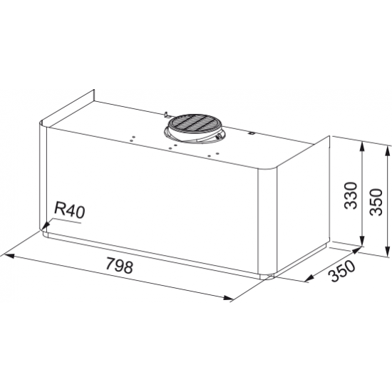 Franke Mythos Masterpiece FMY W BK M/CP 80 KL Matt Black + Copper Davlumbaz