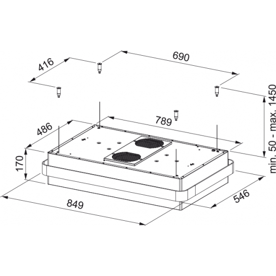 Franke Mythos Masterpiece FMYS BK/GD F80 KL Matt Black+Gold Ada Davlumbaz